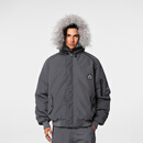 A CHOCK【Achock官方店】毛领连帽棉服男女秋冬新品美式复古加厚派克外套 灰色 L