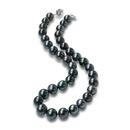 珍珠皇后14K金8-11mm正圆大溪地海水珍珠项链