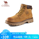 骆驼（CAMEL）男士马丁靴户外情侣高帮大黄靴 GE122W7757T 金黄 42