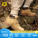 CAT卡特工装靴男士马丁靴中帮大黄靴户外春季鞋子男士防滑短靴P11097 黄色 41
