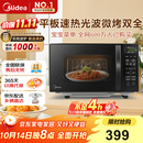 美的（Midea）微波炉烤箱一体机 小型家用20升微波炉  光波加热 钻石背板（M1-L201B）