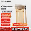 特百惠（Tupperware）茶韵500ML塑料杯男女士学生夏季运动水杯子户外便携大容量 奶茶棕