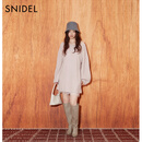 2025秋冬新品圆领纯色针织连衣裙蕾丝钩花吊带SWNO254314 粉色 均码 （F）