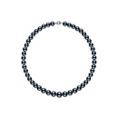 奢珠14K金扣大溪地海水珍珠项链串珠链亮黑珍珠项链强光锁骨链 GUILD莫兰迪8.3-10.4MM 几乎无暇