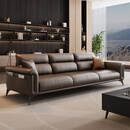 摩登王朝办公真皮沙发头层牛皮接待室商务会客现代三人位办公室茶几组合 （头层真皮） 三人位