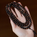 宝玺灵天然野沉香芽庄白奇楠黑油沉水老料0.7念珠手串108颗高端收藏品鉴 沉香白奇楠 0.7手串