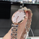 安普里奥·阿玛尼（Emporio Armani）手表女满天星镶钻防水小表盘女士品牌石英表AR11223七夕礼物 间金色 粉色表盘AR11223 28mm