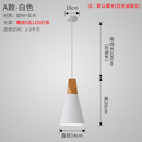 祎琳简约时尚马卡龙彩色灯具北欧餐厅咖啡厅服装店商场照明实木吊灯 【P606-A款 】  白色
