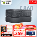 罗技（Logitech）ERGO K860无线蓝牙人体工学分体式键盘记本台式电脑弧形掌托 K860人体工学键盘 99成新