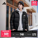 adidas 600蓬舒适休闲保暖鸭绒羽绒服男装秋冬阿迪达斯官方轻运动 黑色   M
