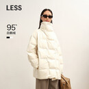 LESS2025年冬新款休闲简约白鹅绒羽绒服2PAC17780 110米白 S