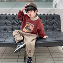 GUYN儿童卫衣套装春秋款2025新款男孩小儿童秋季上衣宝宝秋装运动套装 红色套装春秋款【上衣+裤子】 80 默认尺码14