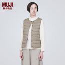 无印良品（MUJI）女式 轻量羽绒便携式 背心 马甲马夹女款冬季 24年冬 浅米色 L (165/88A)