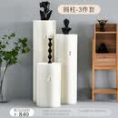 沁园小品展台展示台置物架展会高低展架中岛折叠便携商场陈列摆台落地货架 圆柱3件套-组合18