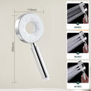 安华增压洗澡淋浴喷头手持花洒浴室洗澡沐浴热水器花洒喷头通用型 安华新款甜甜圈银色增压喷头