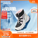 Skechers斯凯奇儿童绒绒靴儿童搭扣加绒靴子女童雪地靴保暖棉鞋664200L