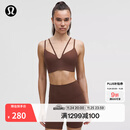 lululemon丨Like a Cloud 女士前V肩带长款运动内衣B/C *罗纹 LW2DQ7S 熔岩棕 S /6