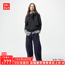 优衣库【加购】女装针织廓形长裤/弯刀镰刀裤子483722 475344 483722/69藏青色 M