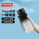 京东京造运动水杯  tritan水杯运动水壶大容量外出便携带 黑白渐变650ml