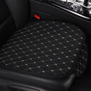 唐硕汽车坐垫单片四季通用车垫子车内无靠背座椅垫夏季后排亚麻车座套 单座一个黑金色