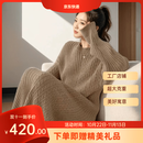 羊毛衫2025秋冬新款纯色针织长裙显瘦遮肚子时尚百搭风高级感女装 本紫 341 M 341