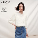 艾诺丝雅诗【商场同款】春秋新品莱赛尔通勤高级感七分袖雪纺衫女30715003 奶油米 M