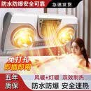 胜沐婷灯暖浴霸壁挂式免打孔卫生间风暖浴霸浴室挂墙壁取暖防水灯泡防爆 风暖+二灯壁挂式+白泡+漏电保护