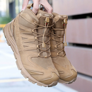 君洛克君洛克红蜘蛛中帮防水通勤靴越野防刺减震战术靴徒步登山鞋沙漠靴 狼棕色 狼棕色 45