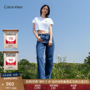 Calvin Klein Jeans【凉感明星同款复刻90系列】24春夏女ck直筒牛仔裤J224366 1AA-牛仔浅蓝 25