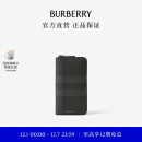 博柏利（BURBERRY）【秋季】格纹拼皮革全拉链长款钱夹