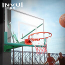 英辉（INVUI）篮球板框钢化玻璃室内户外标准成人篮球板带弹簧篮球框 臂长1.5米