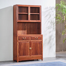 八方客红木家具非洲花梨（学名：刺猬紫檀）新中式酒柜客厅双门储物柜靠墙置物柜全实木家具 两门酒柜78*40*198cm