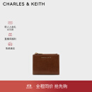 CHARLES&KEITH质感纯色包包女包多卡位短款钱包女士生日礼物CK6-10680907 Chocolate巧克力色 XXS