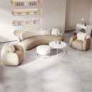 圣黎办公休闲会客接待沙发小户型简约现代布艺异形沙发A款-311+茶几