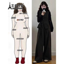 艾美琦美（AIMEIQIMEI）春秋大码女装胖mm新款小香风2026打底长袖马甲阔腿裤显瘦三件套装 三件套 2XL [建议140-160斤]