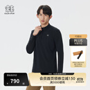 KOLON SPORT/可隆户外吸湿速干T恤 男子S-FUNCTIONAL半拉链长袖内搭 LHZT5AN023-BK 黑色 XL 180/100A