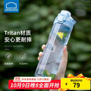 乐扣乐扣（LOCK&LOCK）人鱼线塑料运动水杯夏天便携水壶带刻度提手男女水杯子700ML蓝色