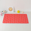 多谷部落跨境宠物尿垫可洗重复使用训狗狗吸水隔尿垫四层防水尿不 红色骨头尿垫XXL90*140cm