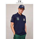 Teenie WeenieTeenieWeenie小熊男装户外休闲时尚纯色舒适徽章刺绣短袖POLO衫 藏青色 L
