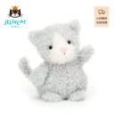 Jellycat小猫 可爱公仔毛绒玩具小玩偶送礼生日礼物 灰色和白色 H18 X W10 CM