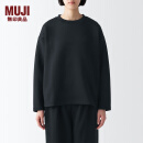 无印良品（MUJI）Labo 男女通用 双层编织毛圈套头衫 男式女式无性别卫衣 BF197A3A 黑色 M(170/88A)