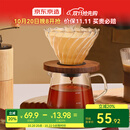 京东京造 手冲咖啡壶 耐冷热带刻度分享壶漩涡纹理冷萃滤杯套装