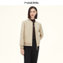 娜尔思（NAERSI）【棉服】娜尔思商场同款时尚简约保暖棉外套女新款 淡橙黄色 XL