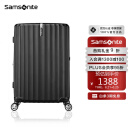 新秀丽（Samsonite）行李箱时尚竖条纹拉杆箱旅行箱黑色20英寸登机箱GU9*09001