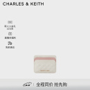 CHARLES&KEITH撞色绗缝菱格迷你卡包女生日礼物CK6-50680926-1 Cream奶白色 XXS