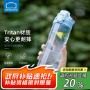 乐扣乐扣（LOCK&LOCK）人鱼线塑料运动水杯夏天便携水壶带刻度提手男女水杯子700ML蓝色