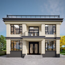 任源墅二层欧式别墅设计图纸农村自建房设计图别墅外观效果图房屋设计 定制设计(定金咨询)