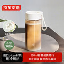 京东京造水杯 运动大容量学生儿童杯子茶水分离【Tritan】耐热茶杯白550ml