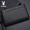 花花公子（PLAYBOY）男士手拿包头层牛皮手提信封包商务真皮手包大容量出行便携手抓包