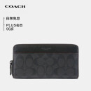 蔻驰（COACH）【品牌直供】男士长款钱包灰黑色PVC配皮25517N3A